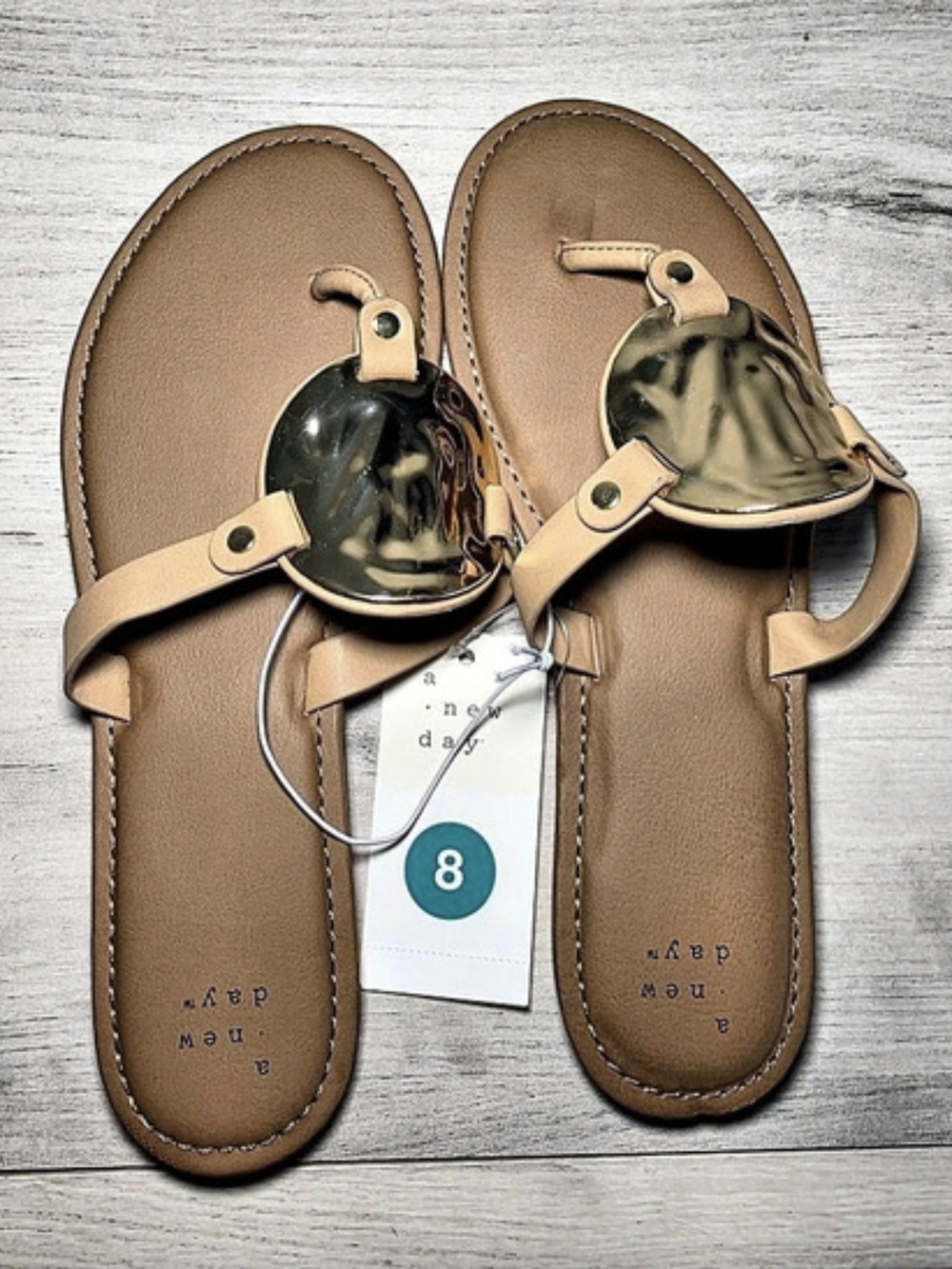 Women's Metallic Embellished Sandals US 8 NWT